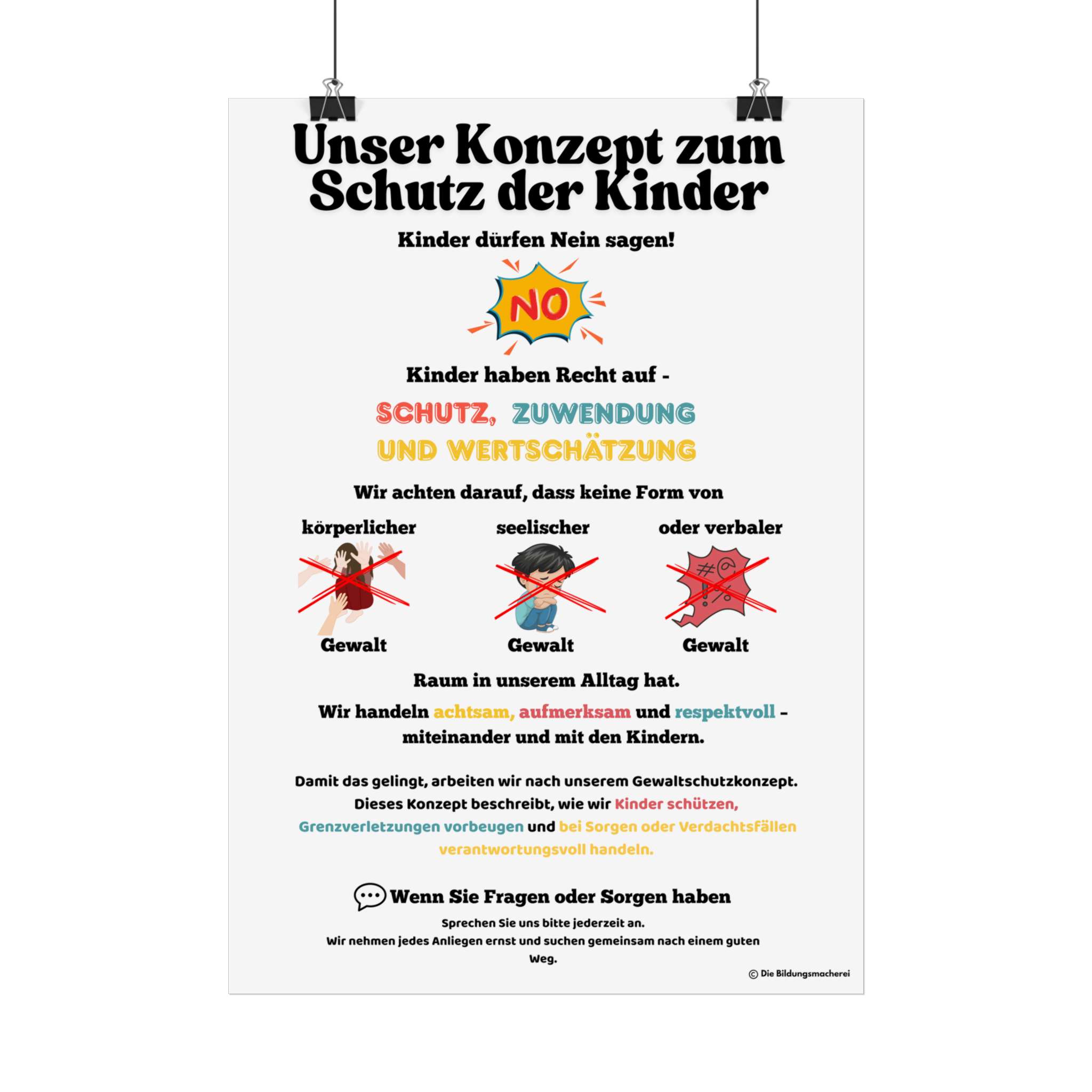 Kinderschutz in Kitas - Poster